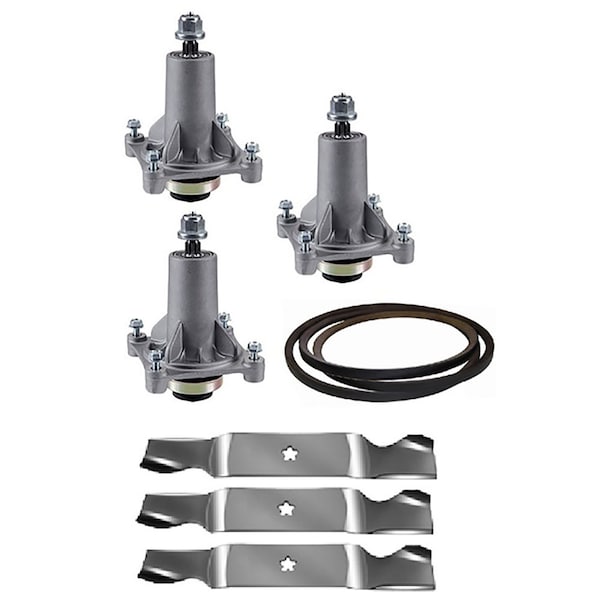 Aic Replacement Parts Deck Blade Spindle Belt Kit Combo Fits Husqvarna RZ5424 RZ5426 RZ5422 RZ54i Z254 539114557SPINDLEBELT - main